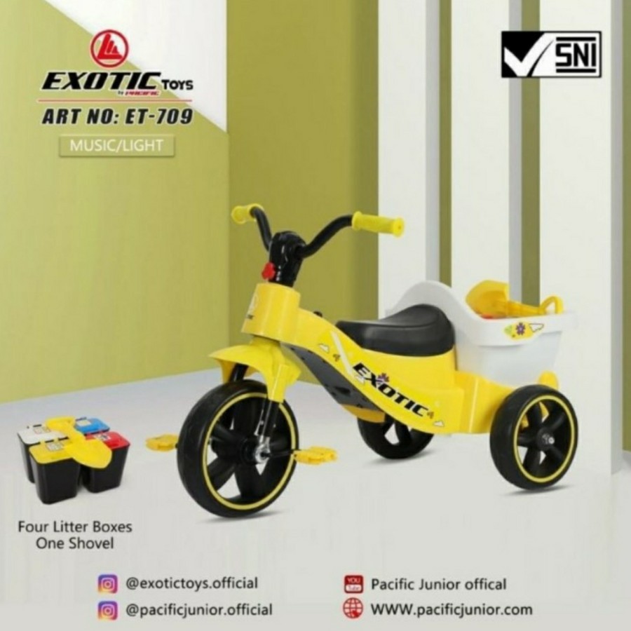 EXOTIC ET 709  ET 5511 Sepeda Anak Roda Tiga Tricycle ET709 ET5511