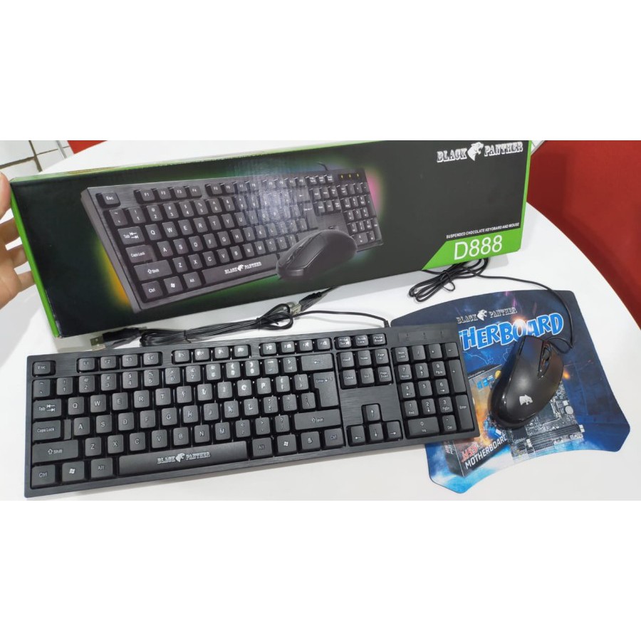 Paket Keyboard + Mouse Black Panther D888