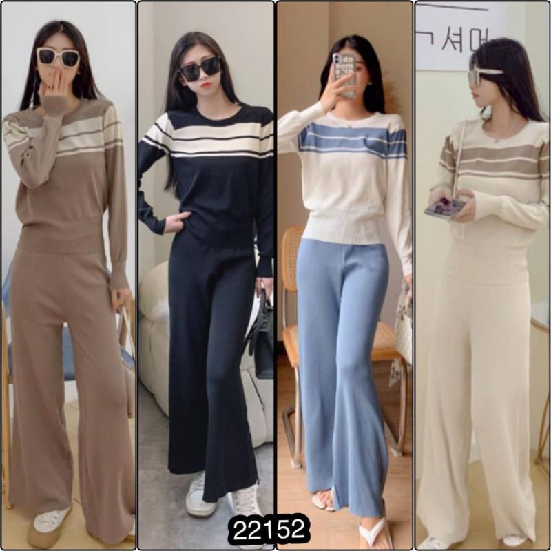 Setelan rajut kulot import