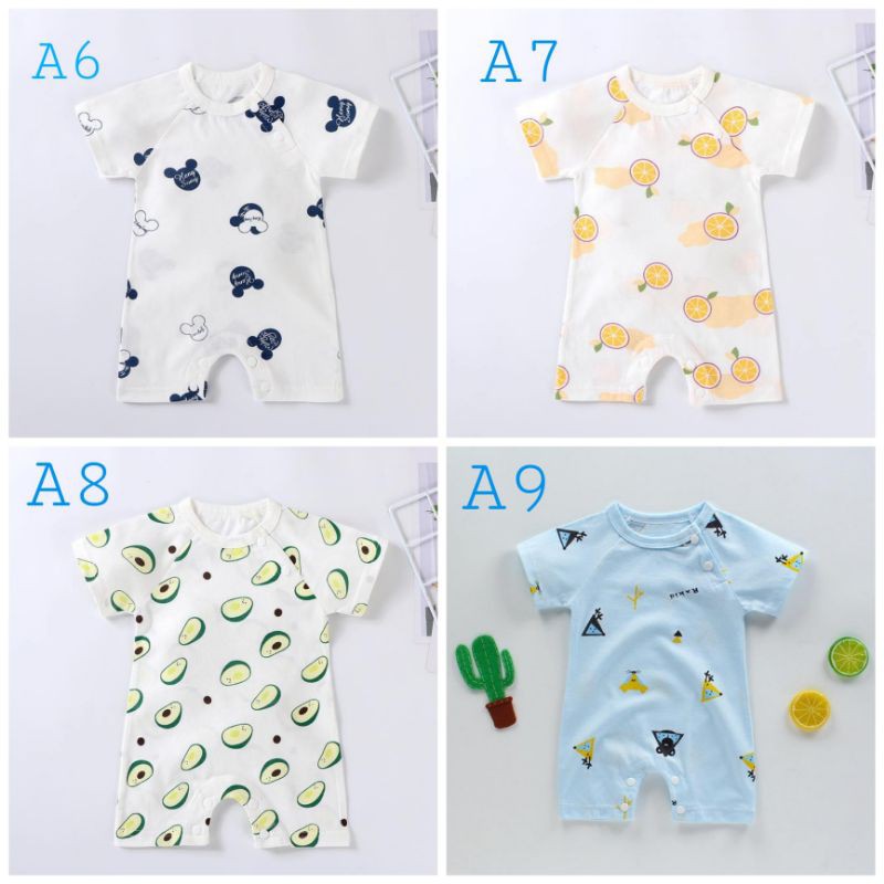 AN-38 Jumper Bayi / Romper Bayi / Baju Kodok Bayi pendek