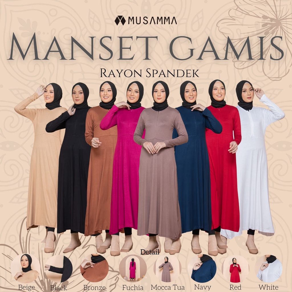 MUSAMMA Manset Gamis -  Rayon Spandek