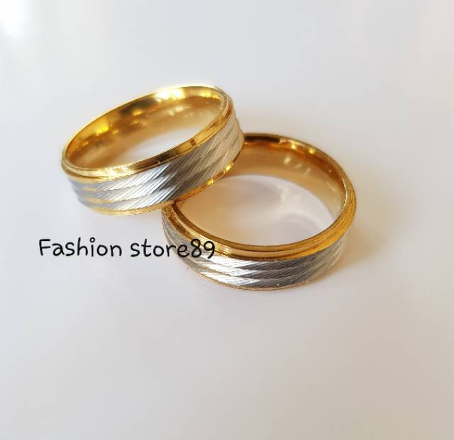 Cincin nikah / cincin tunangan / cincin emas titanium / couple single ring / cincin couple titanium