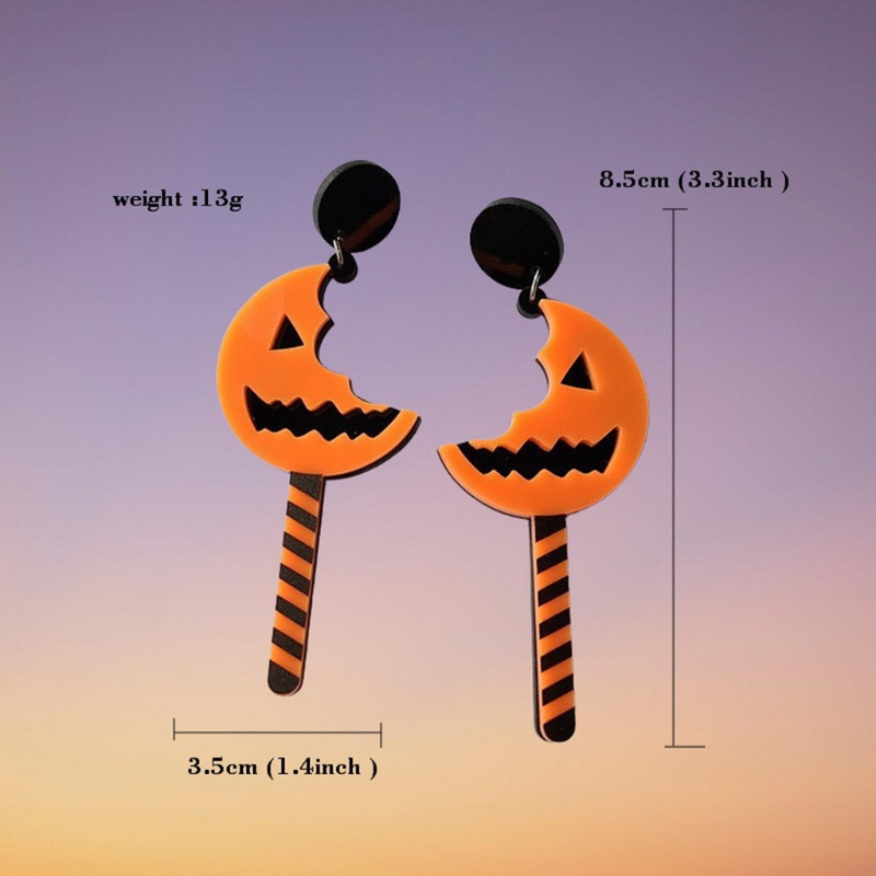 Anting Drop Desain Labu Halloween Untuk Anniversary