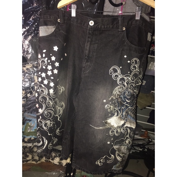 Jeans Sukajan Ikan Koi Ori Second