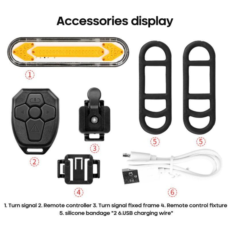 Lampu Belakang Sepeda Bicycle Taillights Safety Lamp Wireless Remote Control - DC-110 - Black