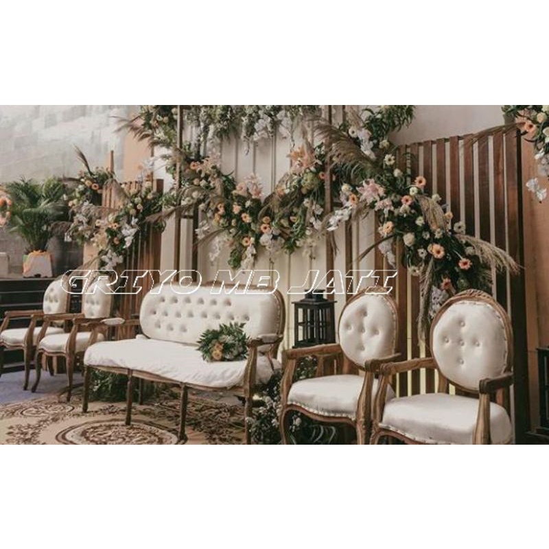 set kursi pelaminan jati ukiran