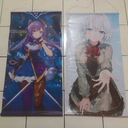 Roll Banner Custom Anime Kpop Hololive Vtuber Gambar Bebas - Poster Gantung Spanduk Baliho Scroll