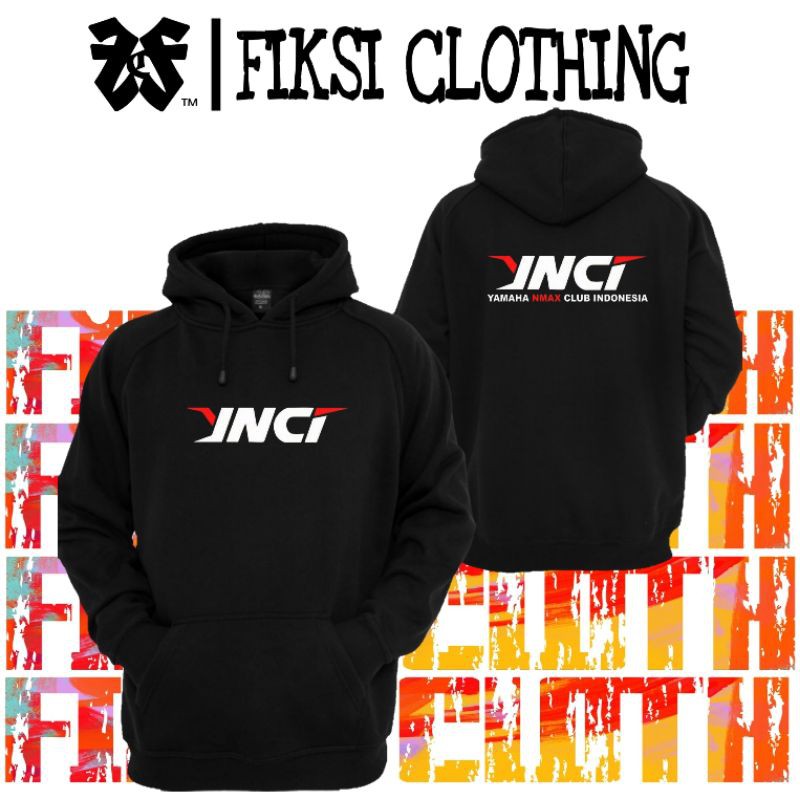 Jaket Sweater Hoodie Keren YNCI Yamaha Nmax Club Indonesia Script - Fiksi Clothing