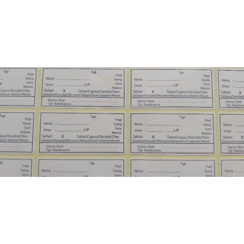 

Etiket obat/Stiker Etiket Obat/Stiker Obat/Stiker label