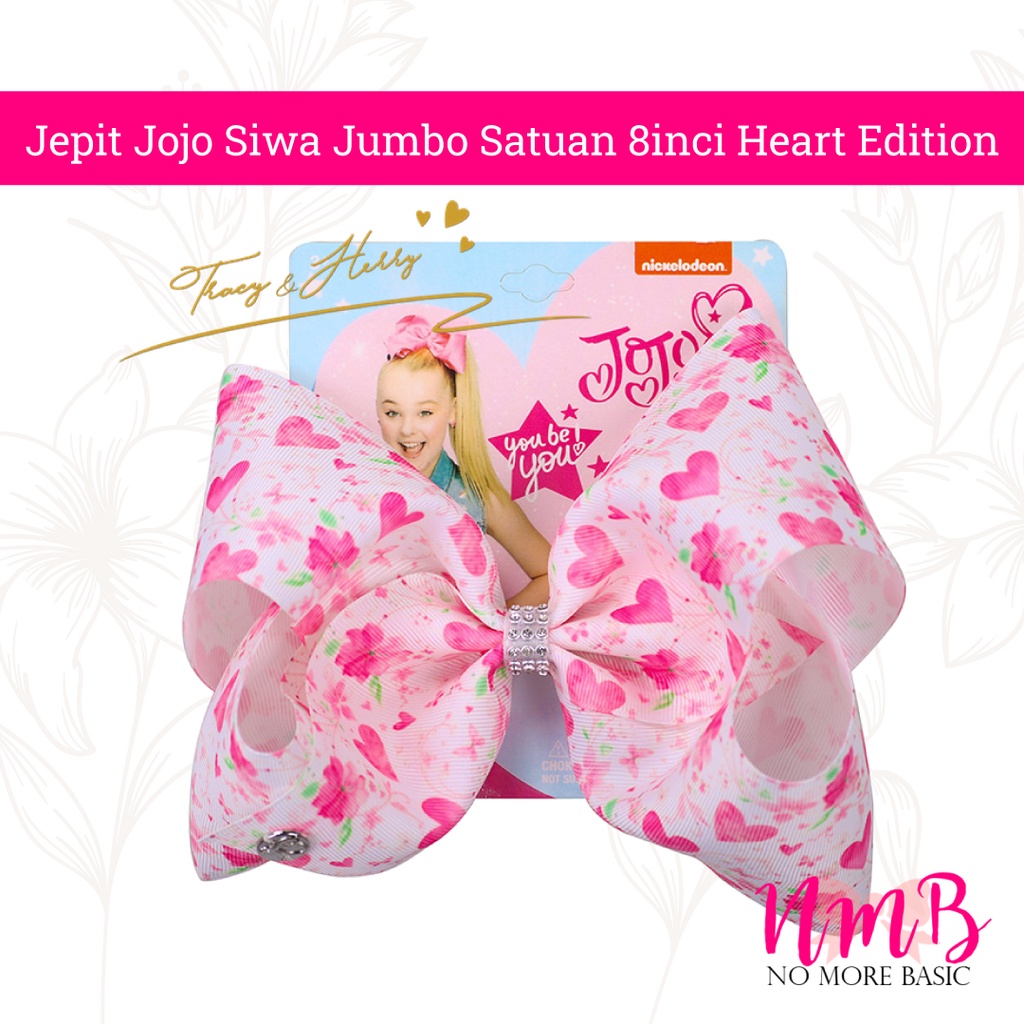 Jepit Jojo Siwa Jumbo Satuan 8inci Heart Edition Jepitan Rambut Anak Perempuan