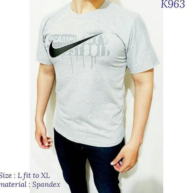 Sale Kaos Fitness Nike Abu Abu Terbaru