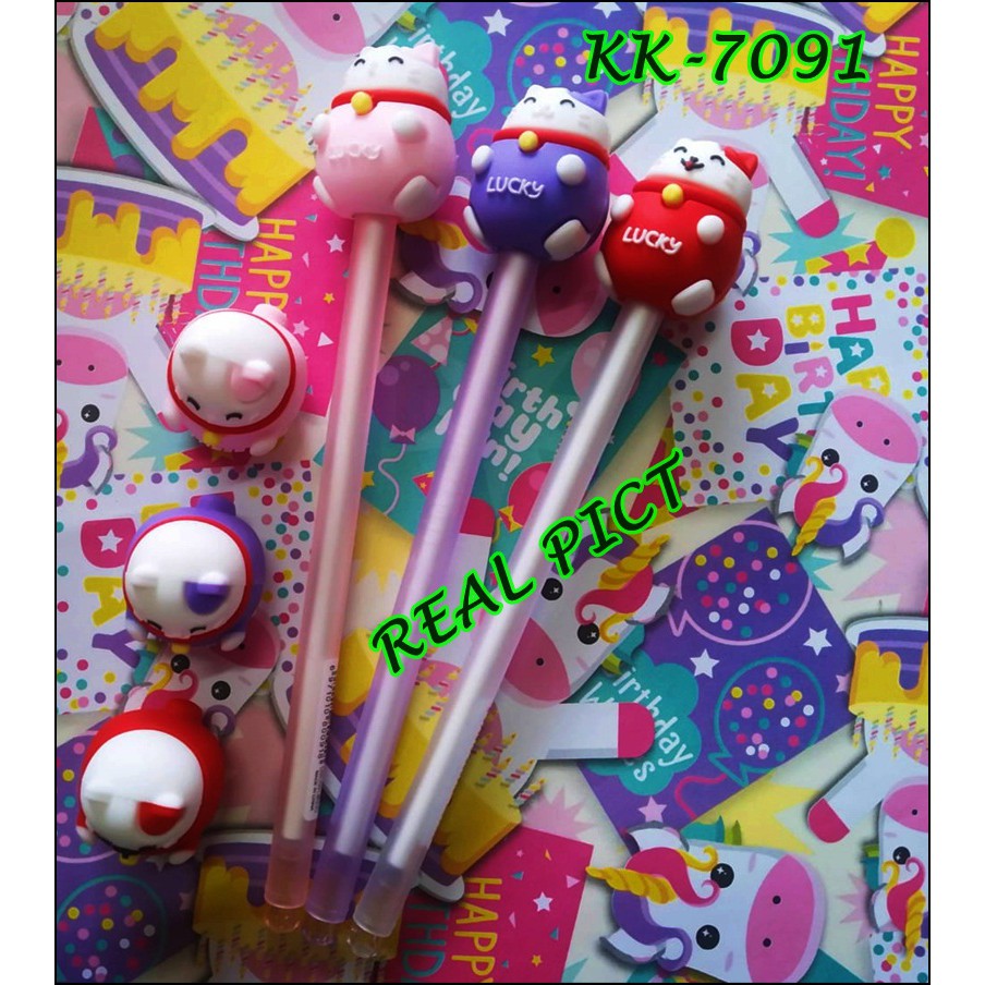 

Pulpen Pen Gel Lucu Maneki Neko Lucky Cat Termurah