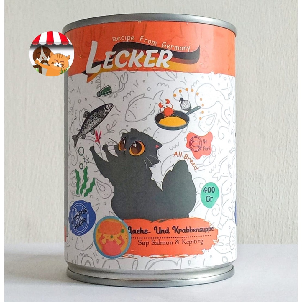 Makanan Kucing Lecker Wet Food Kaleng 400gr - Lecker Cat Kaleng