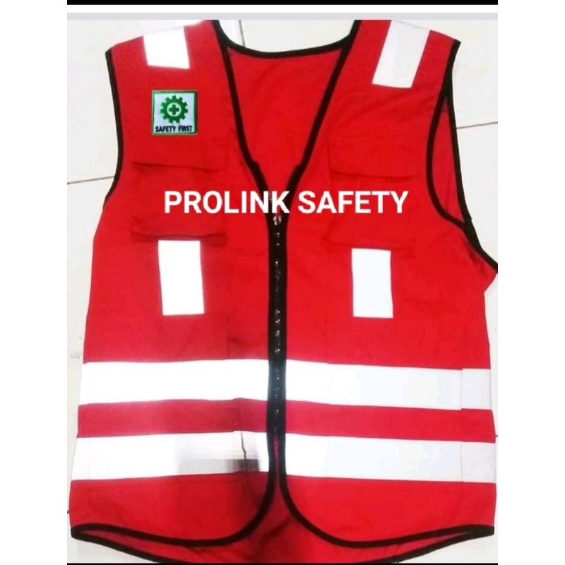 ROMPI SAFETY SUPER JUMBO 5XL XXXXL MERAH HSE BERLOGO K3 BENDERA