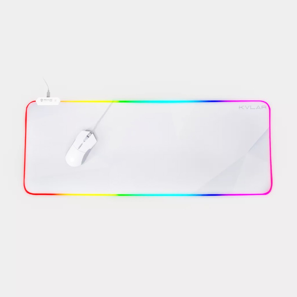Rexus Kvlar TR2 White RGB Extended Cloth Gaming Mousepad