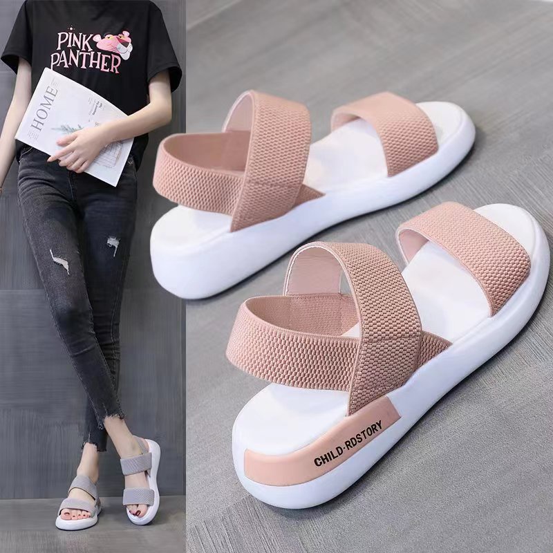 aid 0333, sandal flat wanita import fashion sandal slip on terlaris cantik best seller terkiniian