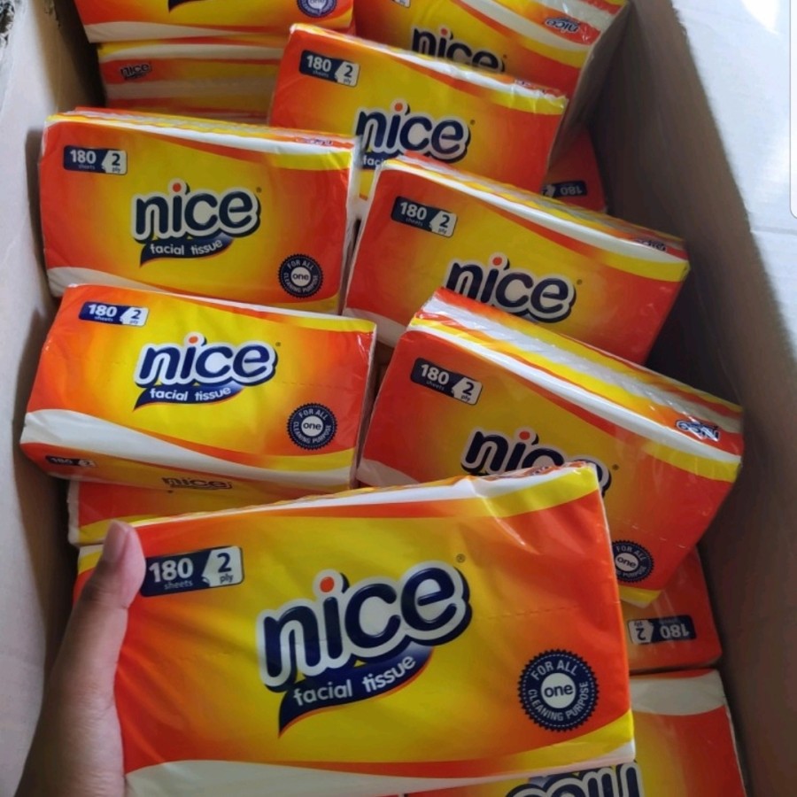 Tissue Nice Facial Tissue 2 Ply 180 sheets Tisu Wajah Nice Tisu Murah Tisu Nice Snack Ahh Termurah-3