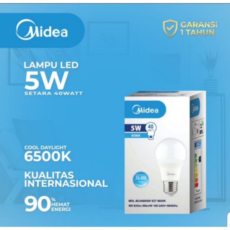 Lampu led bulb midea 100% ori kualitas international