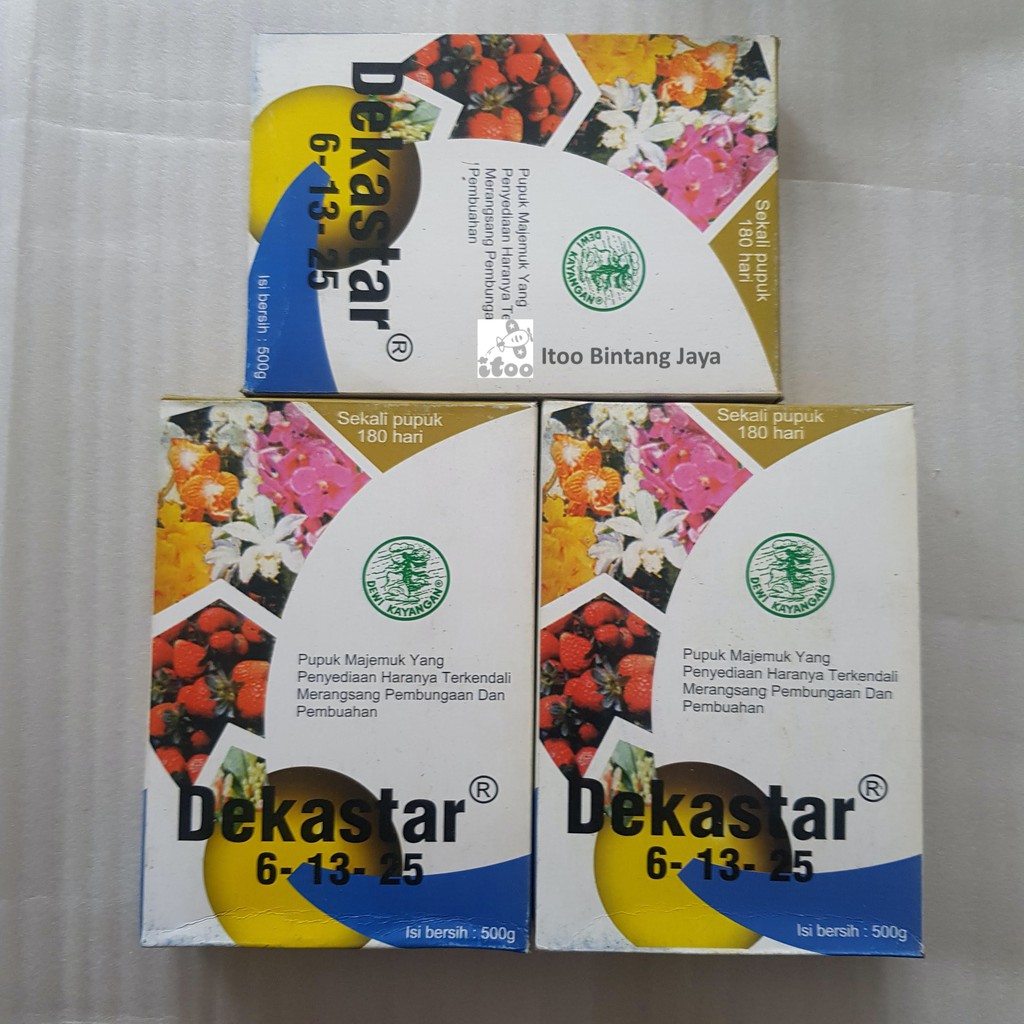 Jual Pupuk Osmocote Dekastar 6 13 25 Untuk Bunga Dan Buah 500 Gr