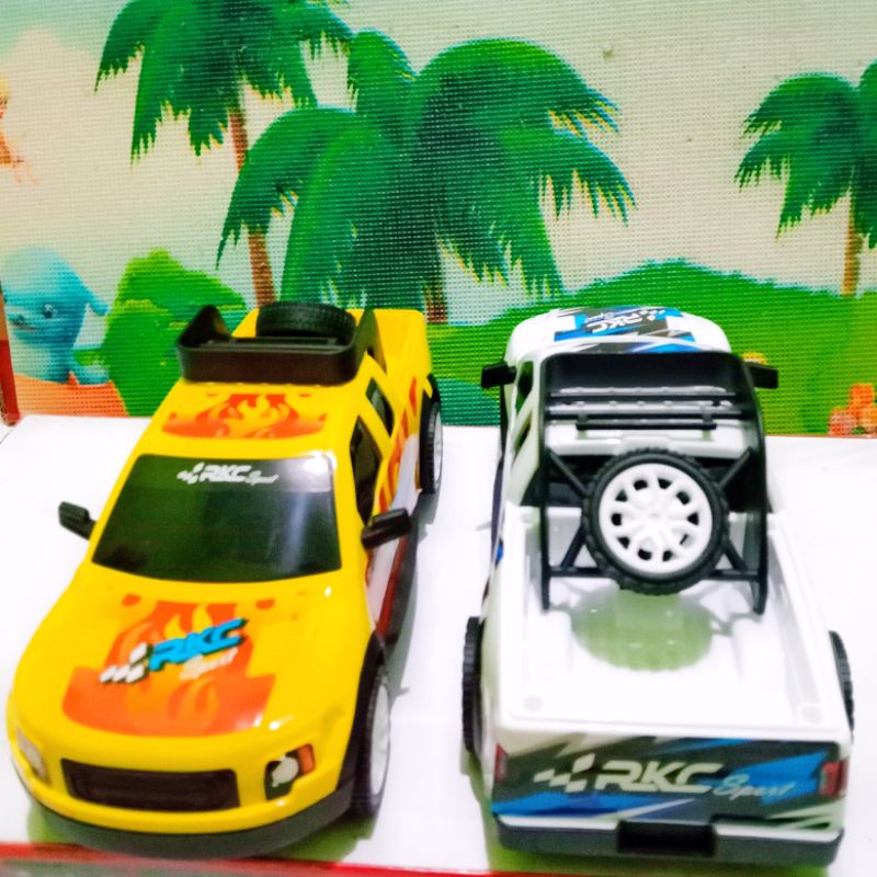 MOBIL POLISI PICK UP RKC SPORT Variasi Warna Putih Abu Kuning Mainan Anak Mesin Manual Gesekan Bisa Berjalan Dengan Cara Di Gesek SNI merek RKC-8