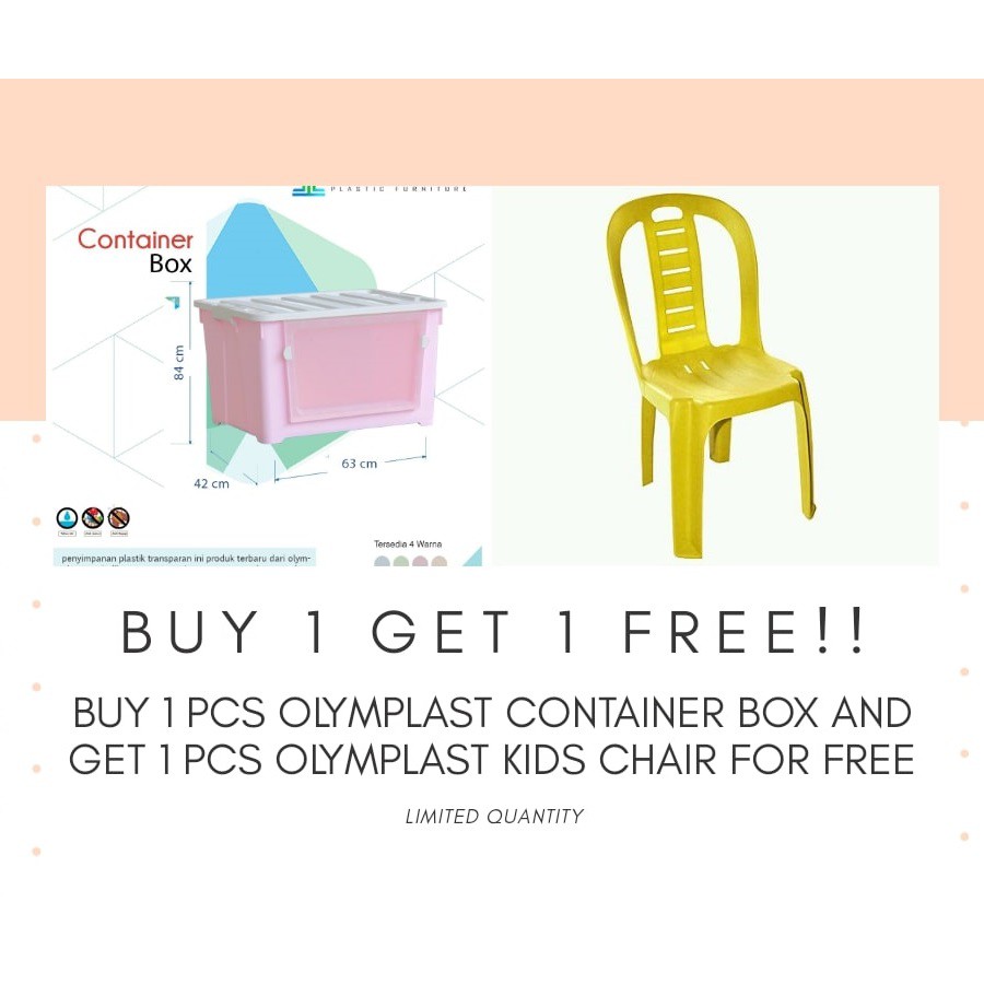 BUY 1 GET 1 Beli 1 Pcs Olymplast Box Container Free 1 Pcs Olymplast Kursi Sender Anak Plastik