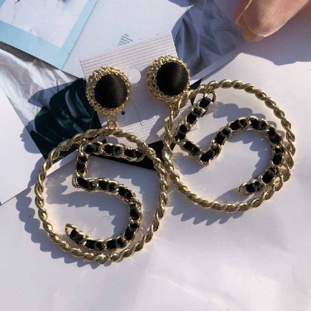 Hu Hu Hu Hu Hu Alat Bantu Pasang Kacamata♡ Anting Tusuk Gantung Statement Desain Angka 5 Hias Mutiara Imitasi Untuk Wanita