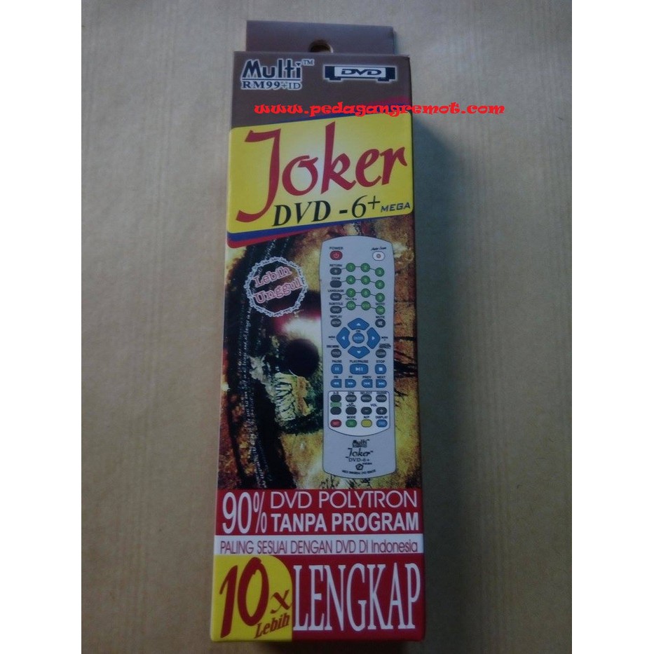 Dijual Remot/Remote DVD Multi/Universal Joker RM99+ID terbaik