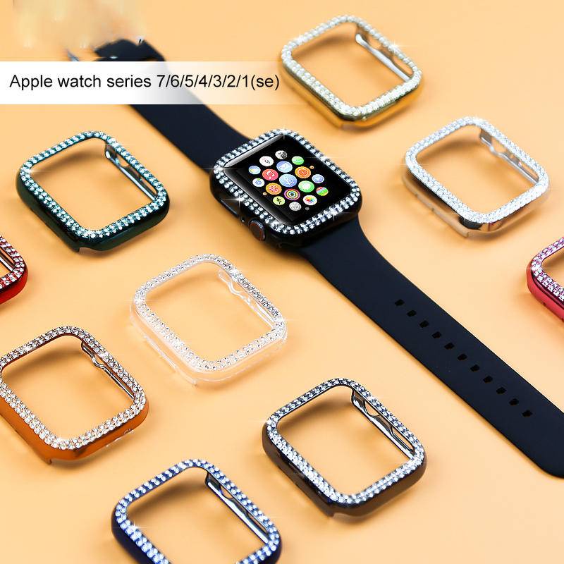 Case Cover Pelindung Apple Watch Seri 7 6 SE 5 4 3 2 1 45mm 41mm Untuk Iwatch 40Mm 44Mm 38MM 42MM