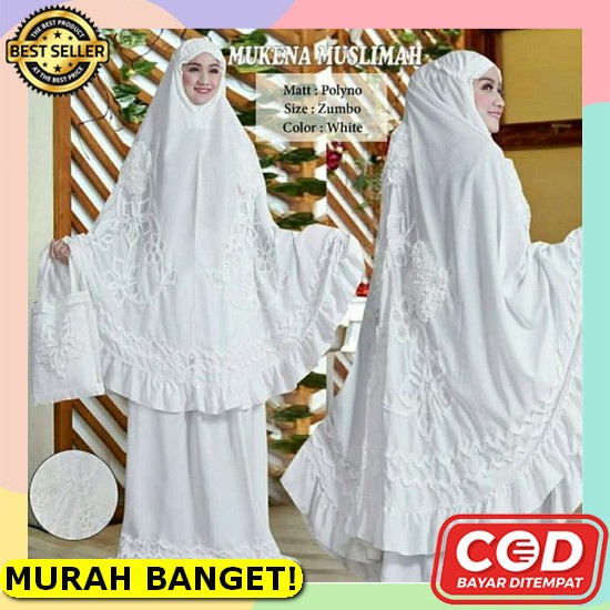 Mukena Dewasa Murah Terbaru 2022 Bahan Premium Lembut Dan Adem Mukena Dewasa Putih Polos Premium