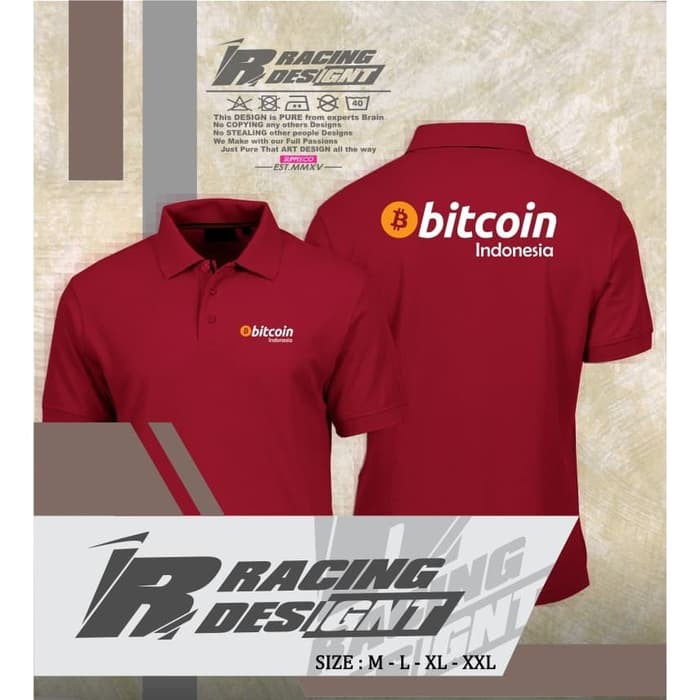 Polo shirt / Kaos Polo Pria Wanita, Kaos Polo Kerah, PROMO.. Kaos Polo Bitcoin Kualitas Distro -IR M
