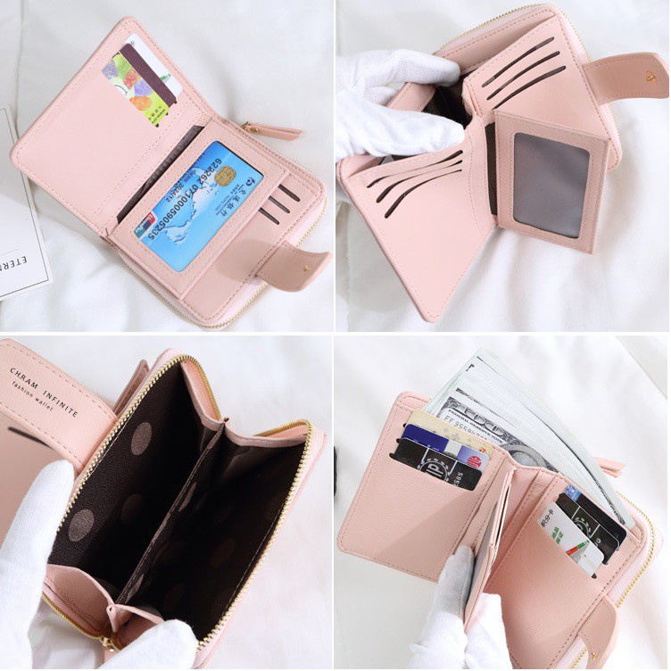 ♥TMALL88♥ Dompet Wanita Lipat Resleting Fashion Wanita Import Real Pict