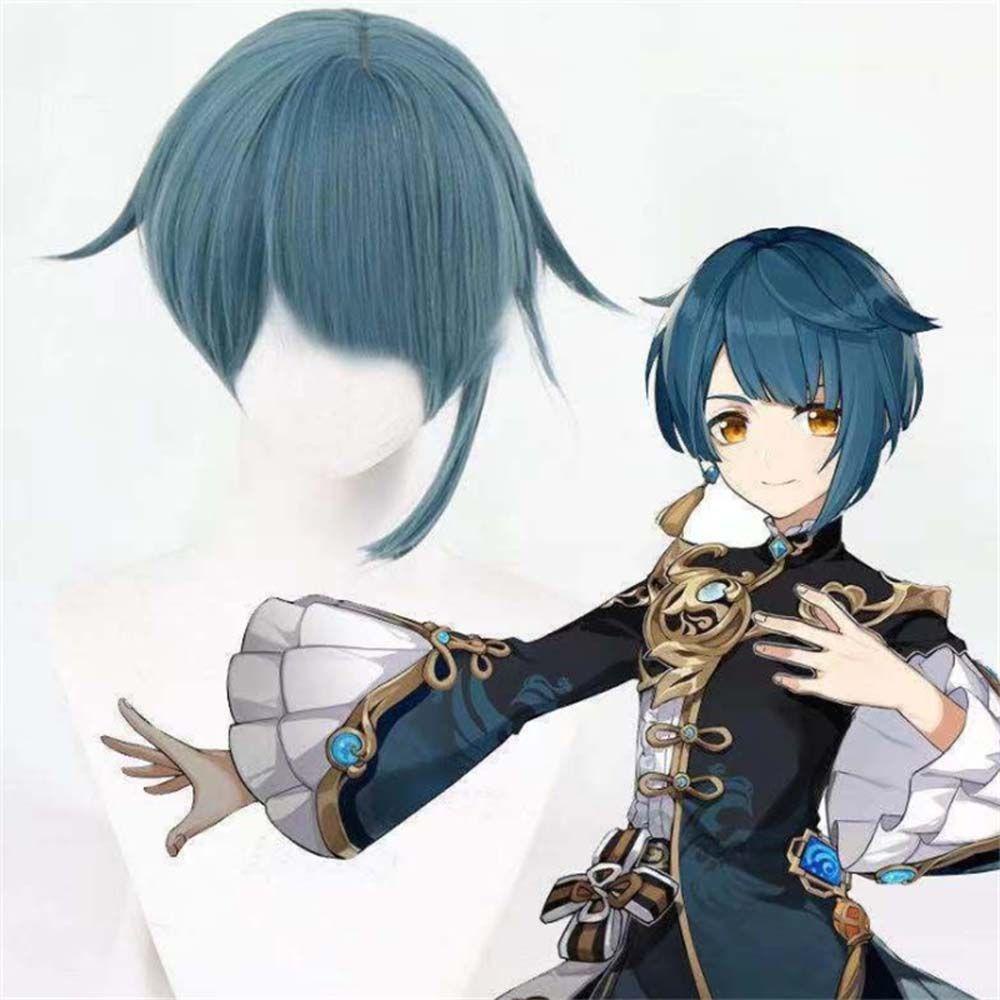 Mxbeauty Genshin Impact Cosplay Wig Rambut Palsu Anti Goyang Pendek Game Original Tahan Panas Cosplay Rambut Sintetis