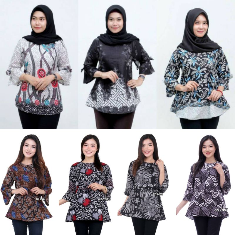 BAJU BATIK WANITA MODERN MONALISA GENES M,L,XL asli PEKALONGAN