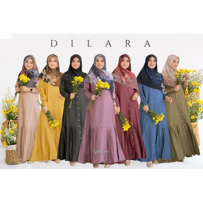 DILARA DRESS BY GREENISM GAMIS SYARI