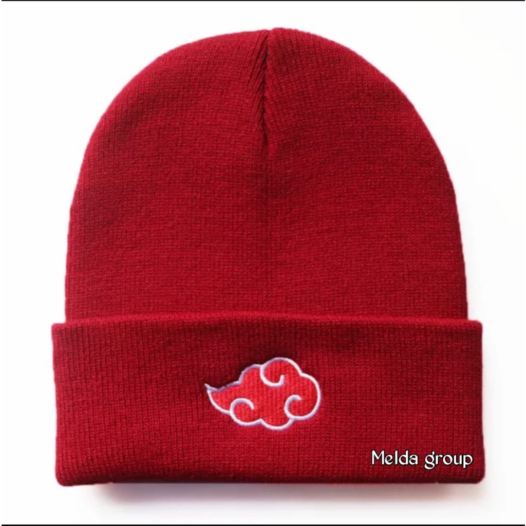 Topi Kupluk Beanie Hat Boridir Akatsuki Kupluk Anime Naruto Terbaru