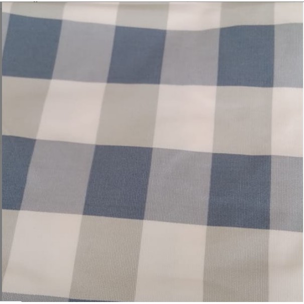 KAIN KATUN LINEN IMPOR MOTIF KOTAK BIRU TUA PUTIH/KAIN DIY/KAIN DIY/CRAFT