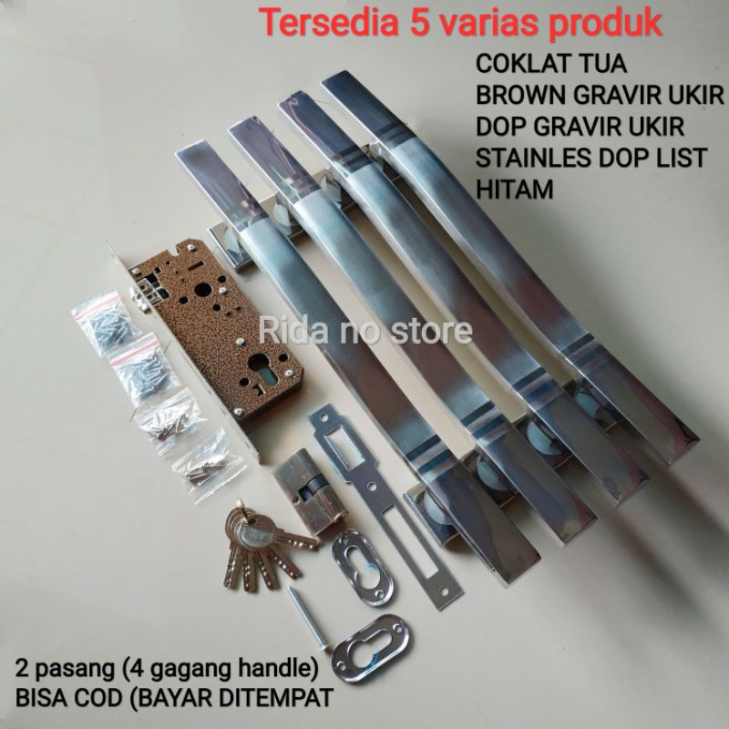 45 cm 1 set handle pintu rumah gagang pintu minimalis tarikan pintu kayu pegangan stainles