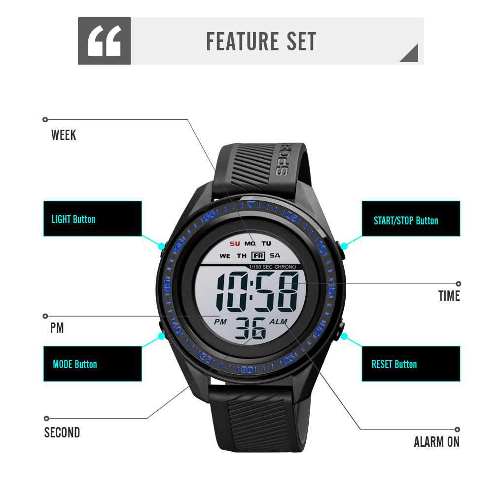 IDN - SKMEI Jam Tangan Digital Sporty Pria - 1638