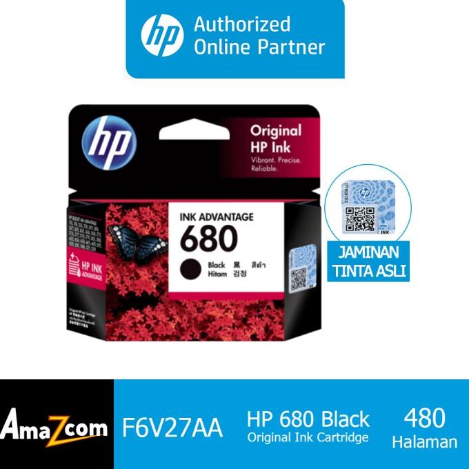 Tinta HP 680 Black / Hitam Ink Cartridge ( F6V27AA )
