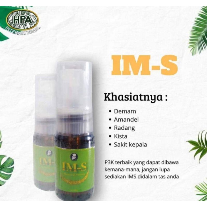 IMS spray HPA 10 ml - sambiloto spray sebagai antibiotik alami, untuk batuk, pilek ,flu dan  demam d