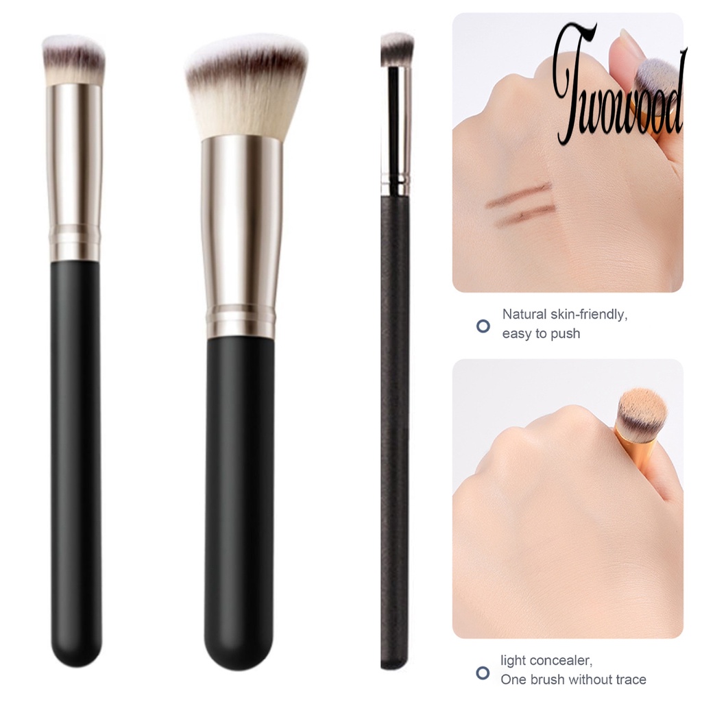 Brush Concealer Contouring Loose Powder Blush Foundation Multifungsi Bahan Serat Buatan Untuk Makeup