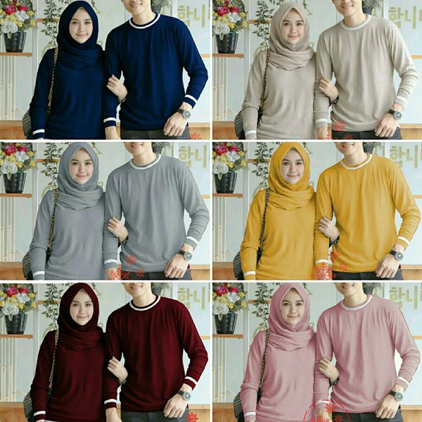 DNC COUPLE SWEATER KAOS BAJU PASANGAN KEMBAR LENGAN PANJANG VALENTINE DNCIJ DENEICOLLECTION