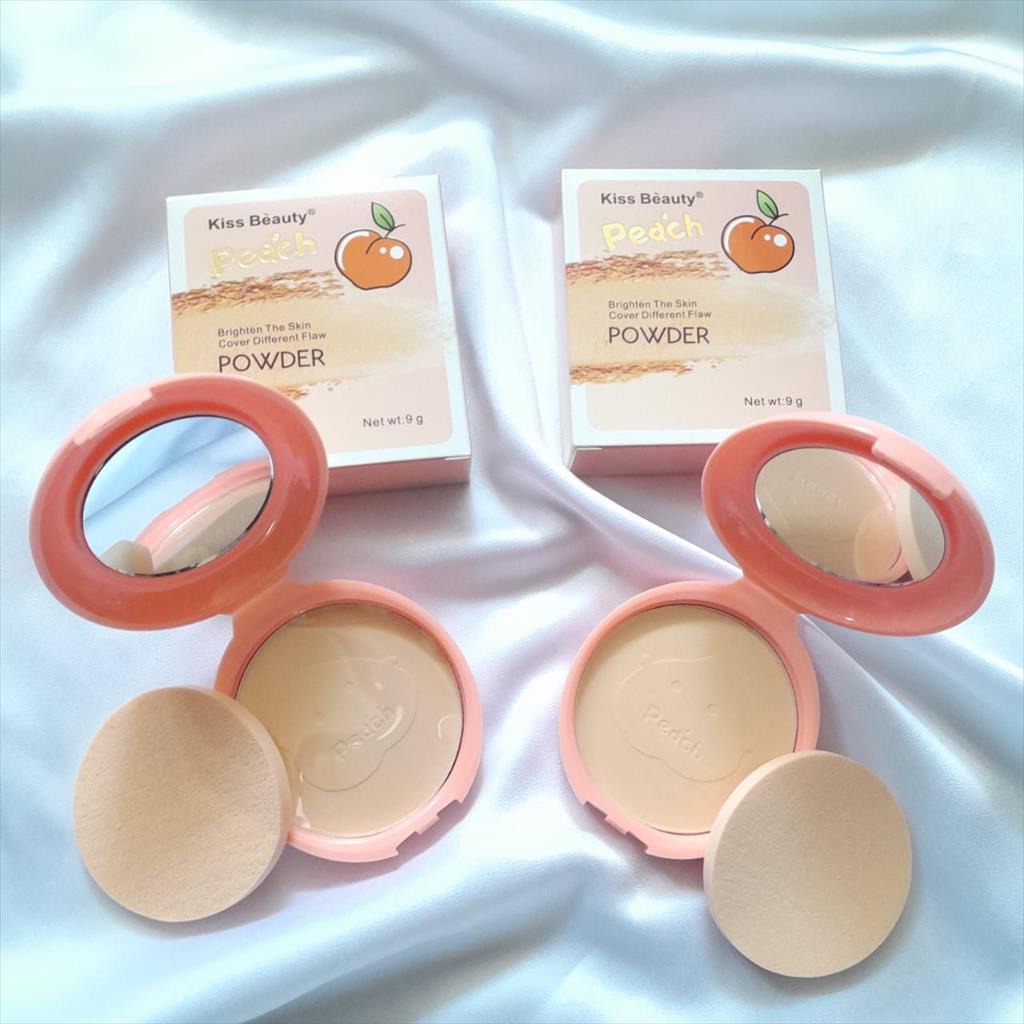 KISS BEAUTY PEACH POWDER / BEDAK PADAT TAHAN LAMA