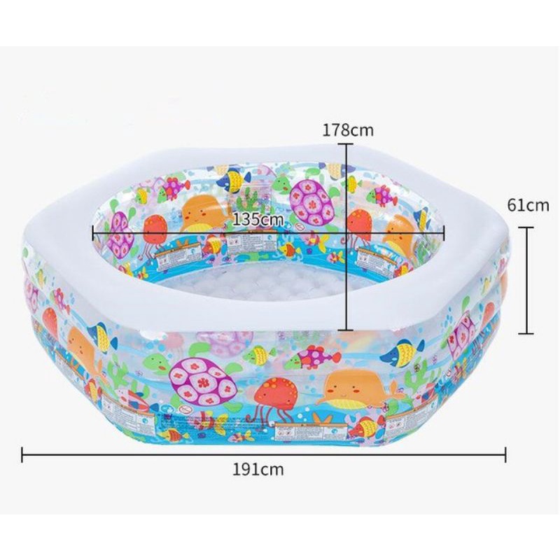 Kolam Renang Anak OCEAN REEF POOL 56493 191x178x61CM INTEX