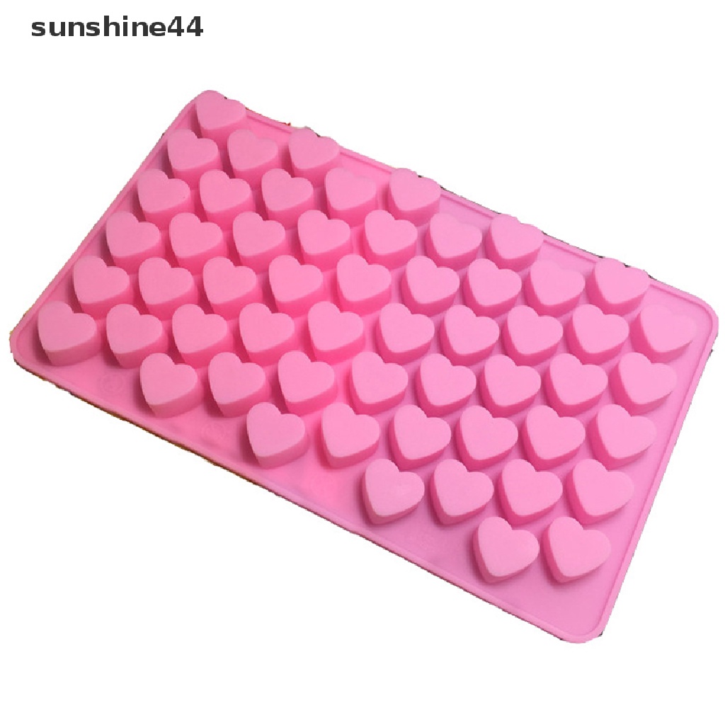 Sunshine Cetakan Es Batu / Cokelat / Fondant Bentuk Hati 3D Bahan Silikon