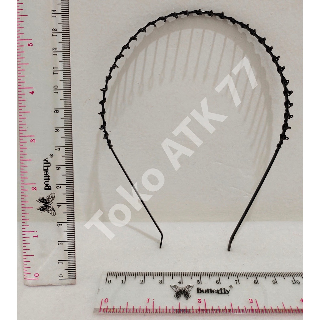 Bando Rambut Kawat Hitam Polos READY STOCK