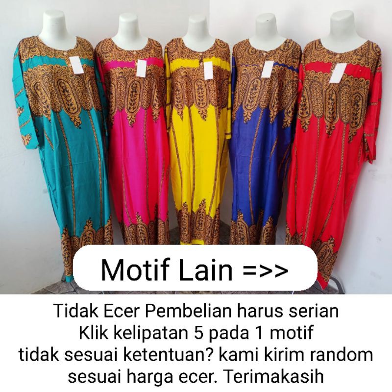 Daster Longdres Muslim Jumbo Batik Luna Grosir