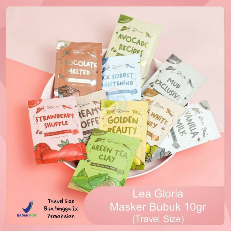 LEA GLORIA MASKER WAJAH TRAVEL SIZE 10 GRAM 100% ORIGINAL (BPOM)