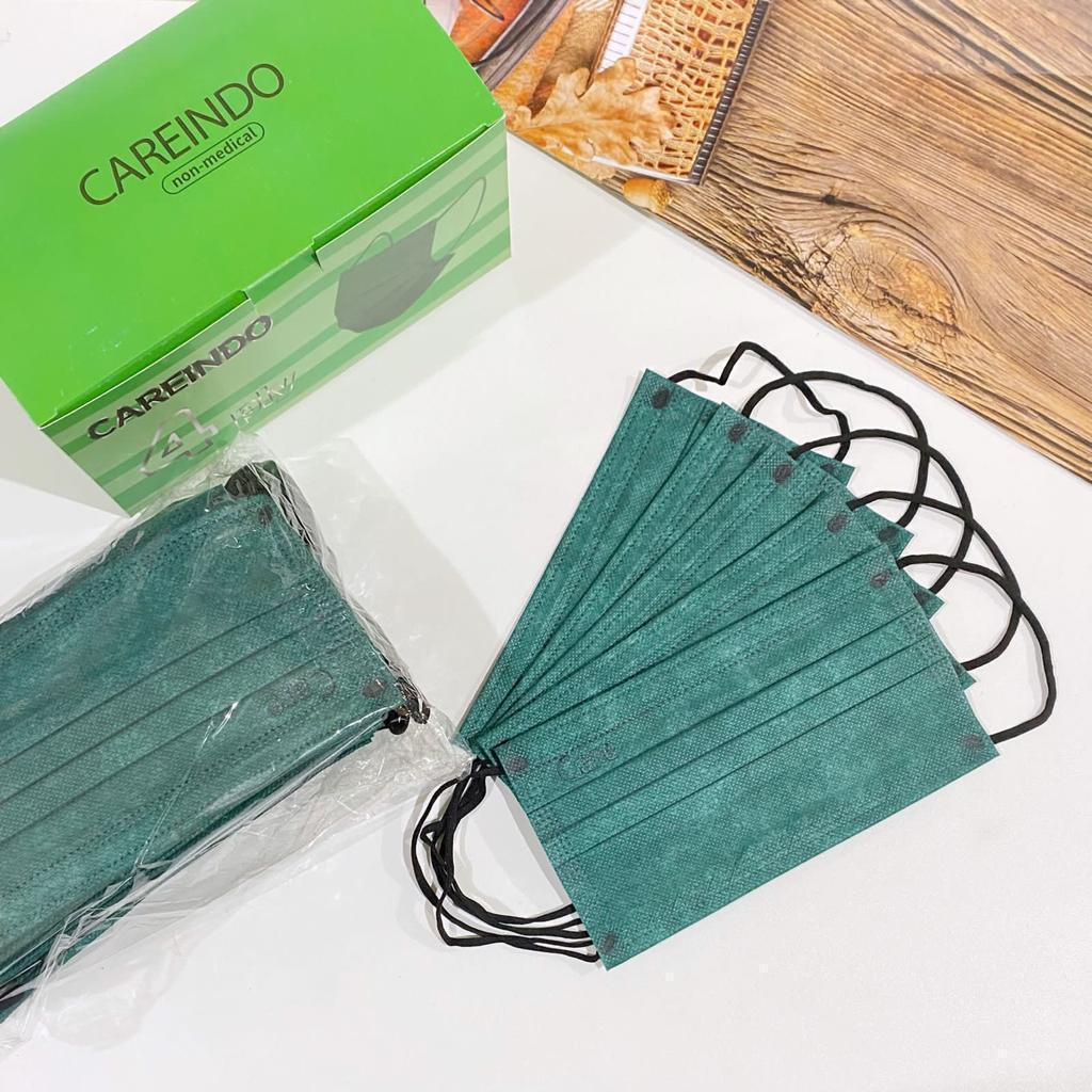 Masker Earloop 4ply 4 Ply Premium Careindo cantol kuping 1 box isi 50 Embos