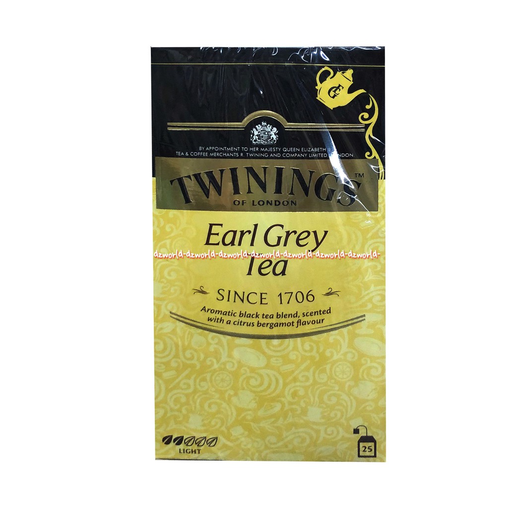 Twinings Early Grey Tea Decaffinated 25bag Aromatic Black Tea Bland Twining Teh Hitam